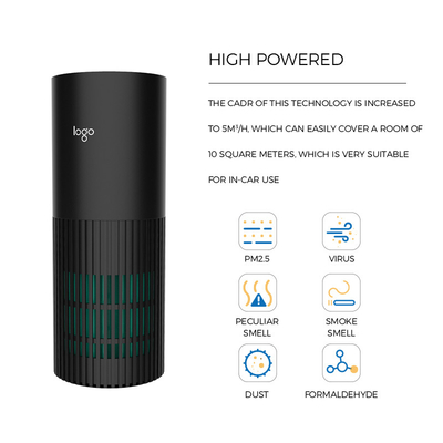 গাড়ির জন্য শান্ত 38dB ডেস্কটপ UV এয়ার পিউরিফায়ার একাধিক নিরাপত্তা সুরক্ষা